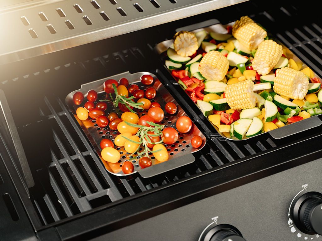 BBQ-BRICKA I ROSTFRITT STÅL 33×18 CM - 2