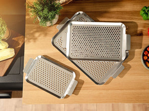 BBQ-BRICKA I ROSTFRITT STÅL 43×25 CM - 3