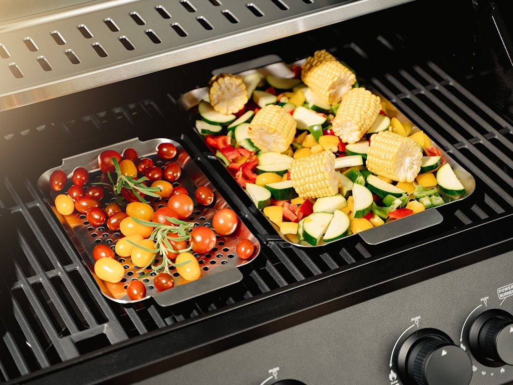 BBQ-BRICKA I ROSTFRITT STÅL 43×25 CM - 4