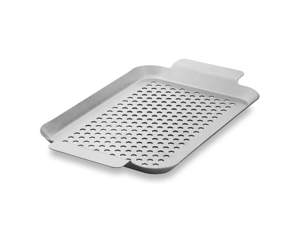 BBQ-BRICKA I ROSTFRITT STÅL 33×18 CM - 1