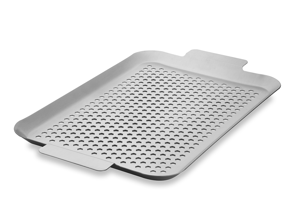 BBQ-BRICKA I ROSTFRITT STÅL 43×25 CM - 1