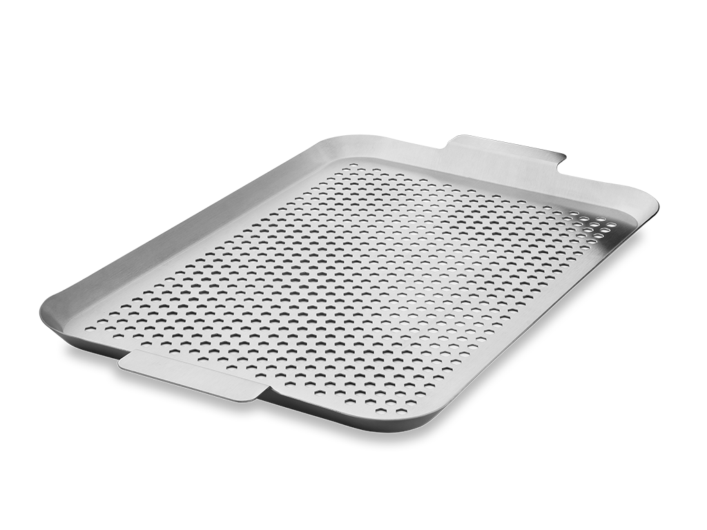 BBQ-BRICKA I ROSTFRITT STÅL 50×30 CM - 1