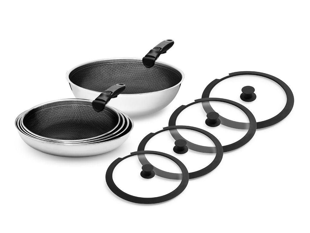BLANDAD STEKPANNA MED AVTAGBART HANDTAG – 5-DELAT SET - 1